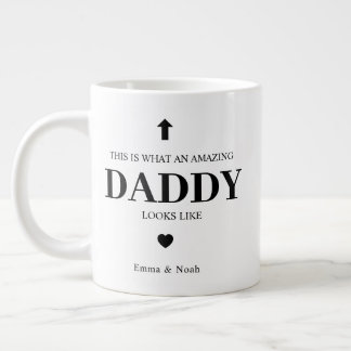 Amazing Daddy Mug Kids Names Father's Day Gift