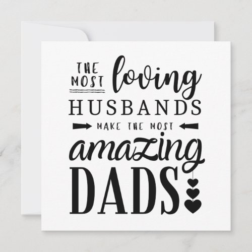 Amazing Dads Loving Husbands from Wife Card