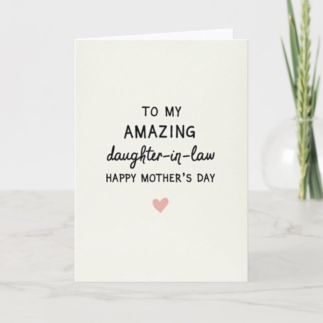 Amazing Daughter In Law Card (Front)