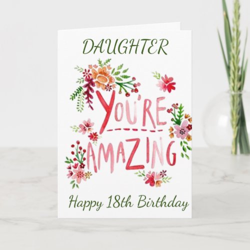 AMAZING DAUGHTER ON YOUR 32nd BIRTHDAY Card