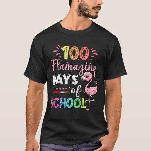 Amazing Days Of School Cute Flamingo Student Teach T_Shirt