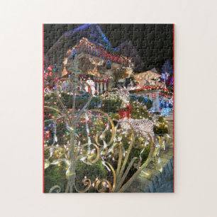 Amazing Dazzling Christmas House Lights  Jigsaw Puzzle