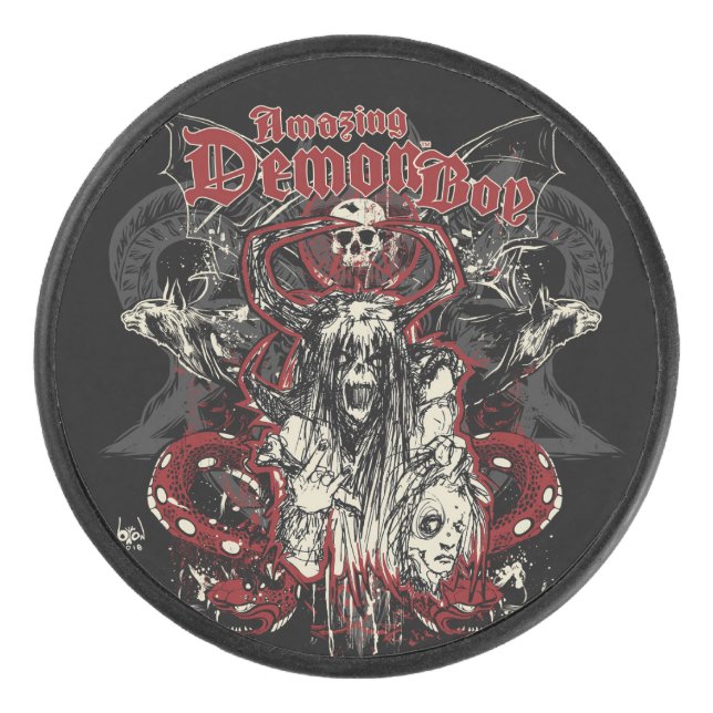 Amazing Demon Boy  Hockey Puck (Front)