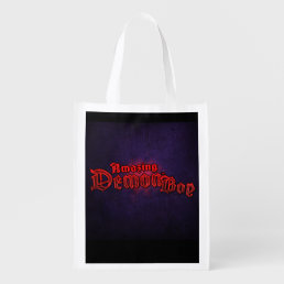 Amazing Demon Boy Logo Grocery Bag