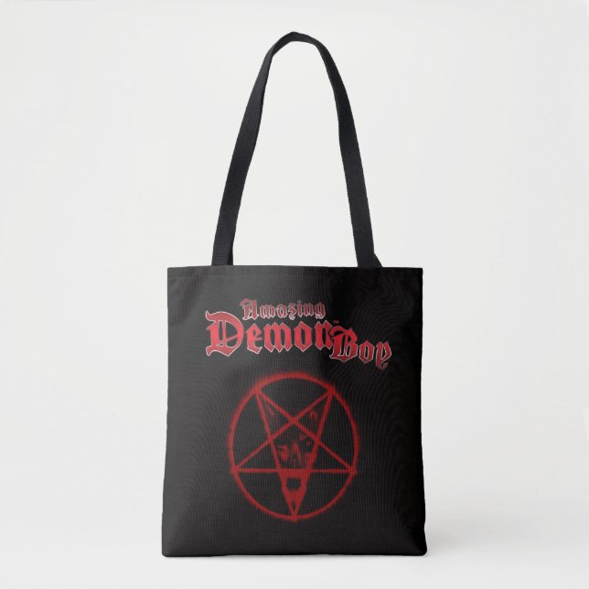 Amazing Demon Boy Logo & Pentagram Tote Bag (Front)