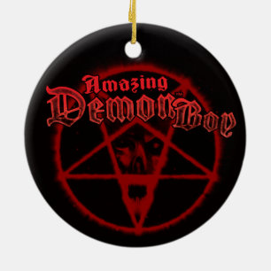 Amazing Demon Boy Pentagram Ceramic Ornament
