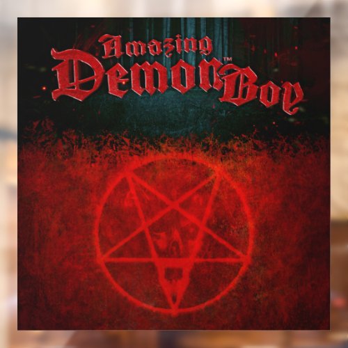 Amazing Demon Boy Pentagram Window Cling