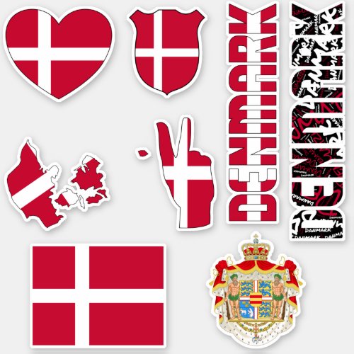 Amazing Denmark Shapes National Symbols Sticker