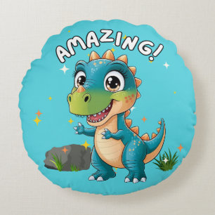 Amazing!, Dinosaur Round Pillow