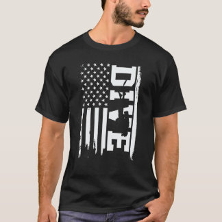 Amazing Dive American Flag Scuba Diving T-Shirt