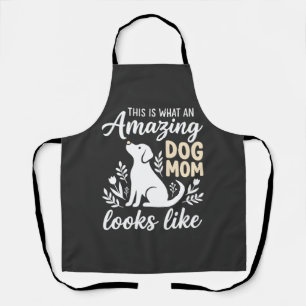 Amazing Dog Mom Floral Dog Lover Apron