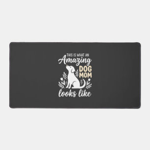Amazing Dog Mom Floral Dog Lover Desk Mat
