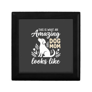 Amazing Dog Mom Floral Dog Lover Gift Box
