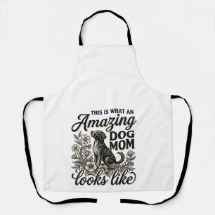 Amazing Dog Mom Vintage Floral Dog Lover Design_1 Apron
