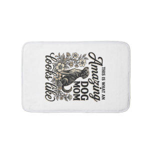 Amazing Dog Mom Vintage Floral Dog Lover Design_1 Bath Mat