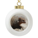 Amazing Dwarf Mongoose Ceramic Ball Christmas Ornament