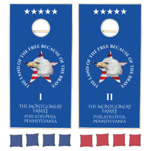 Amazing Eagle, The American Flag, Patriotic Cornhole Set
