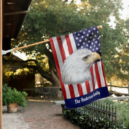 Amazing Eagle The American Flag Patriotic House Flag