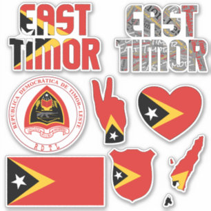 Amazing East Timor Shapes National Symbols Sticker
