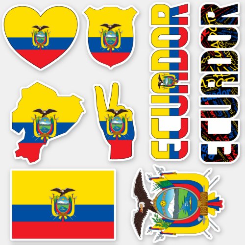 Amazing Ecuador Shapes National Symbols Sticker