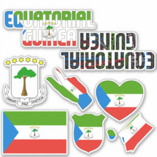 Amazing Equatorial Guinea Shapes National Symbols Sticker