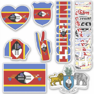 Amazing Eswatini Shapes National Symbols Sticker