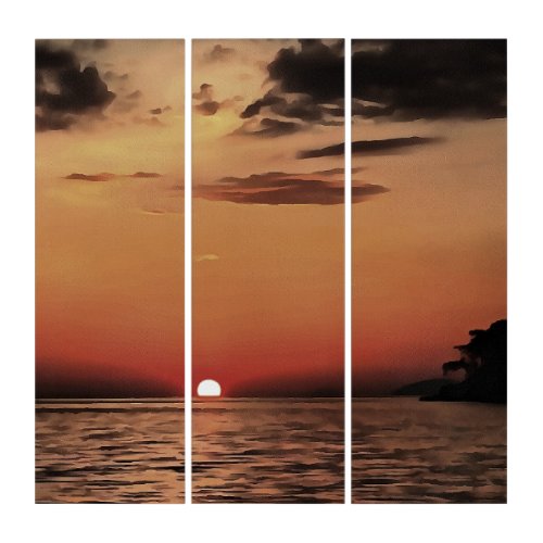 Amazing Evening In Akyaka Artistic Sunset Triptych