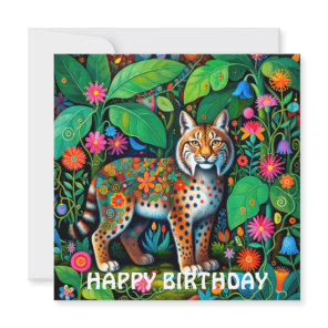 Amazing Fairy Lynx Bobcat Animal Card