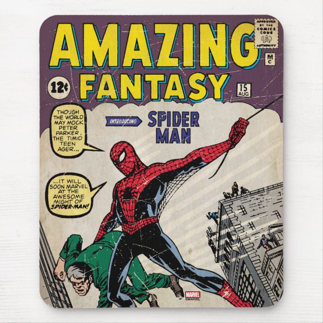Amazing Fantasy Spider-Man Comic #15 Mouse Pad (Front)