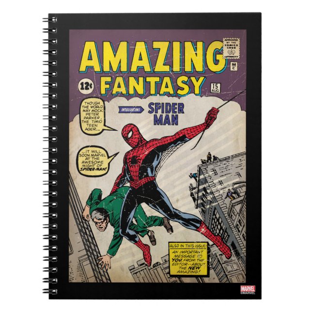 Amazing Fantasy Spider-Man Comic #15 Notebook (Front)