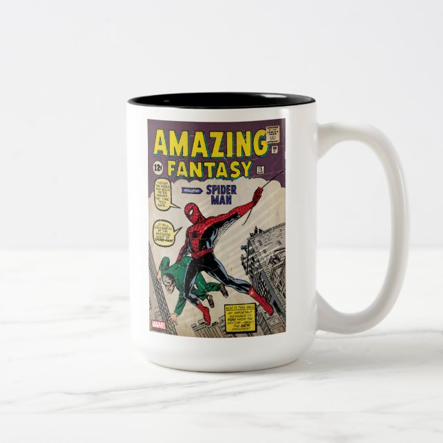 Amazing Fantasy Spider-Man Comic #15 Two-Tone Coffee Mug (Right)