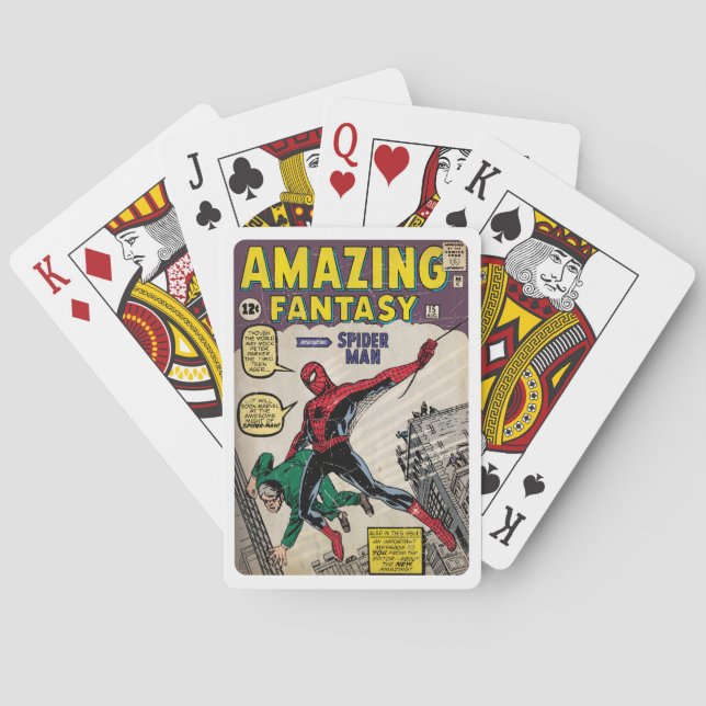 Amazing Fantasy Spider-Man Comic Cover Poker Cards (Back)
