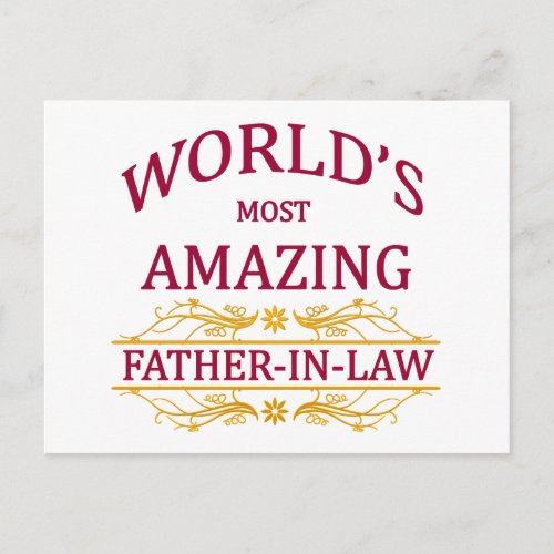 Amazing Father_In_Law Postcard