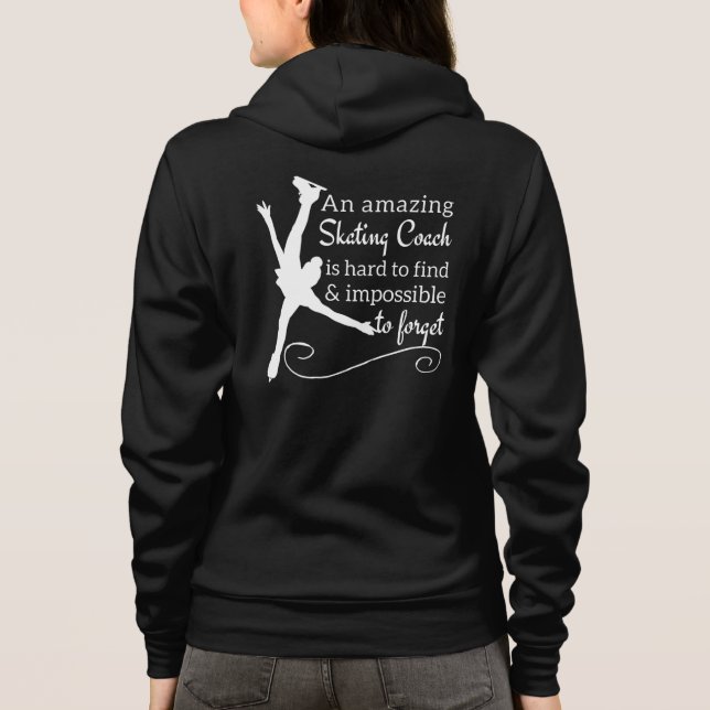 Amazing figure skating coach jacket - black white hoodie (Back)