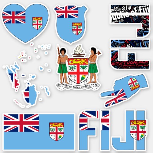 Amazing Fiji Shapes National Symbols Sticker