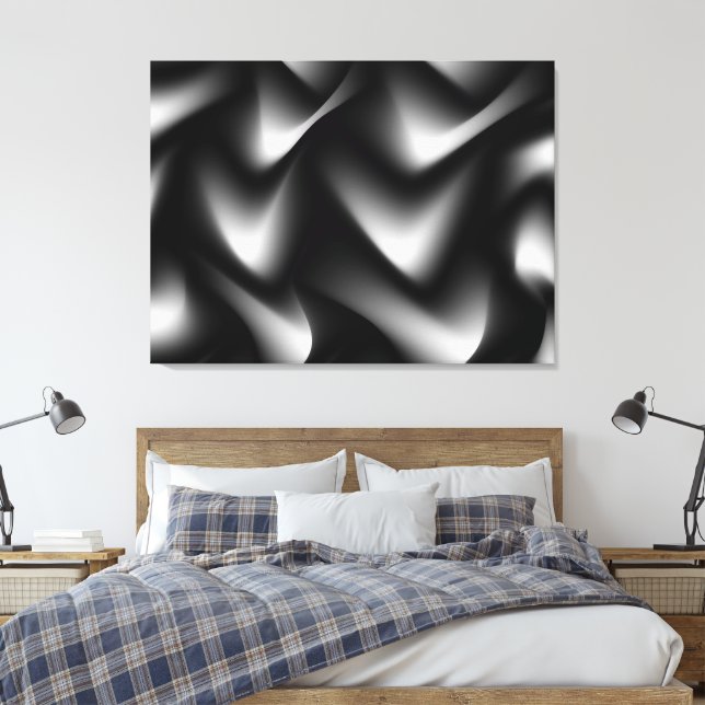 Amazing Fine Art Black and White Wrapped Canvas (Insitu(Bedroom))