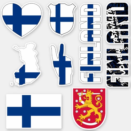 Amazing Finland Shapes National Symbols Sticker