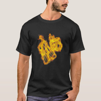 Amazing Fire Diving Fins And Goggles Flame Scuba D T-Shirt