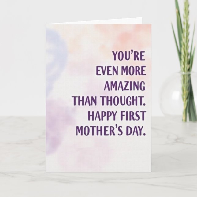 Amazing First Mothers Day Art Card (Front)