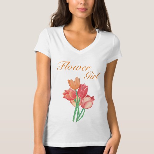 Amazing Flower Girl Design T_Shirt