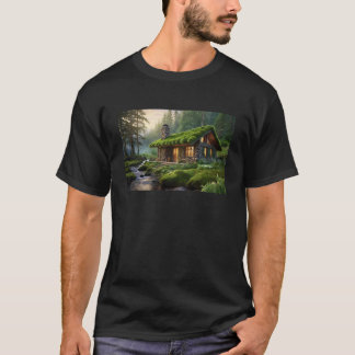 Amazing forest with beautiful home T-Shirt