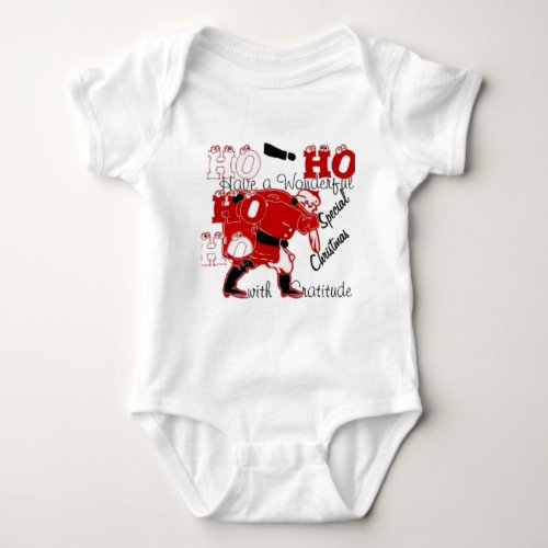 Amazing Fun Santa HoHoHo Merry Christmas Baby Bodysuit