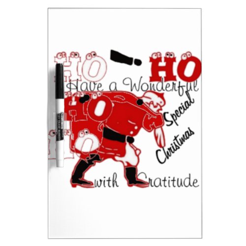 Amazing Fun Santa HoHoHo Merry Christmas Dry_Erase Board