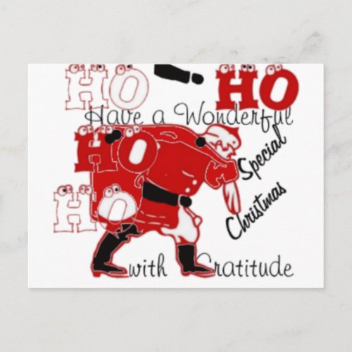 Amazing Fun Santa HoHoHo Merry Christmas Postcard