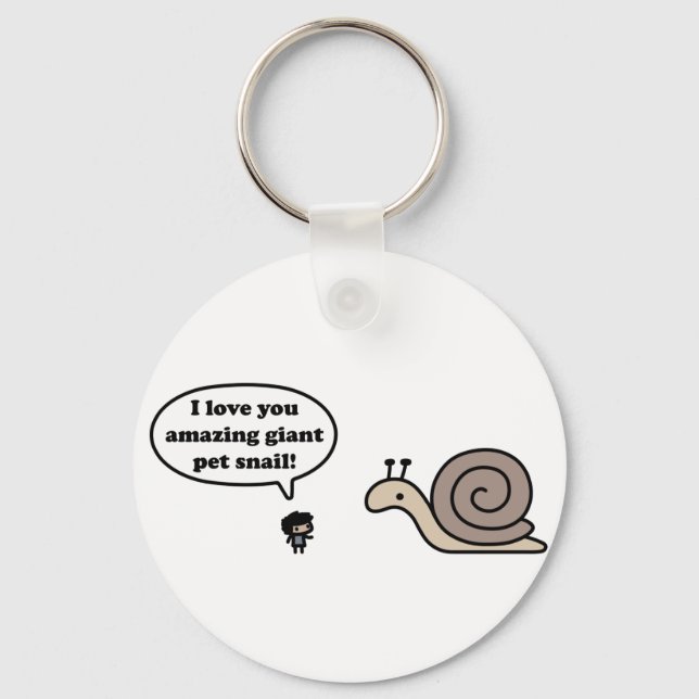 Amazing Giant Pet Snail Keychain (Front)