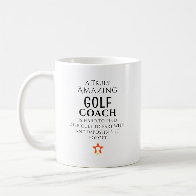 Amazing Golf Coach Hard To Find Personalized Gift Coffee Mug (Left)