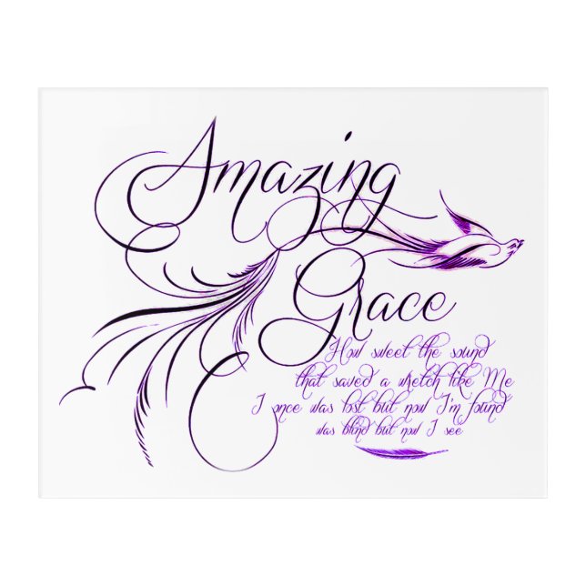 Amazing Grace    Acrylic Print (Front)