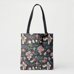 Amazing Grace and Mercy Design Tote Bag