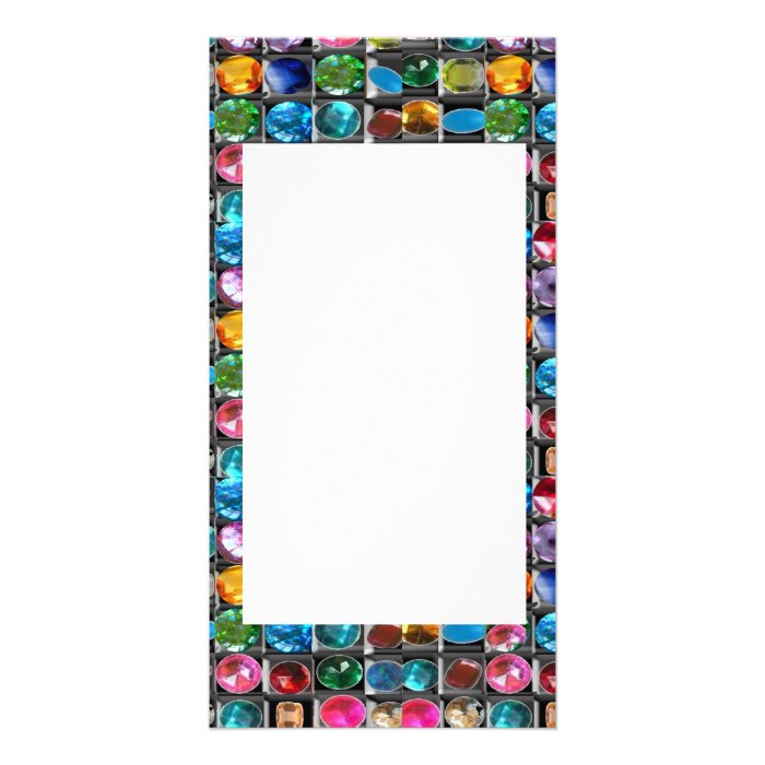 Amazing Grace BORDER FRAME GEM PEARL JEWELS Photo Card Template