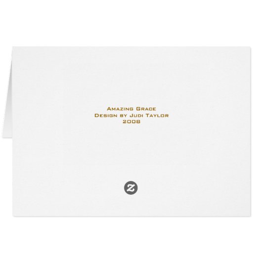 Amazing Grace Card (Back Horizontal)